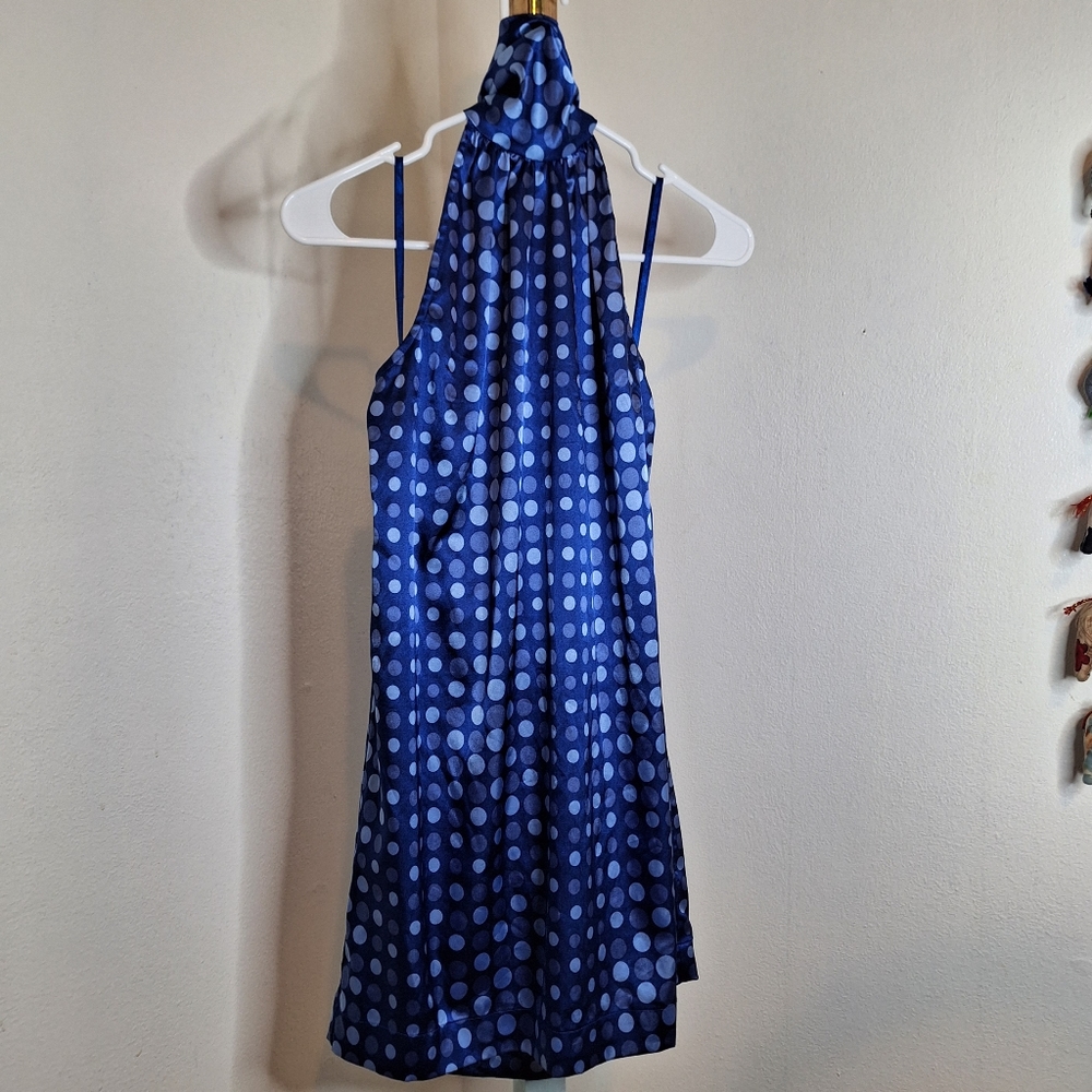 Johnny Martin Dotted Neck Tie Dress